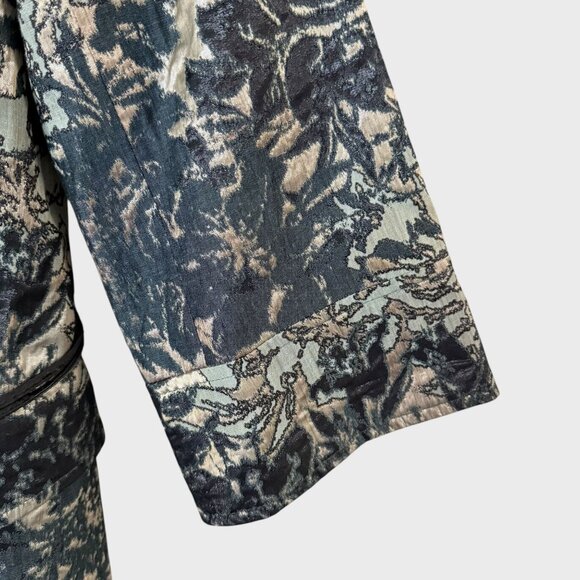 Lafayette 148 Helena Brocade Jacquard Blazer Jacket Green & Gold Women's Size 6 - Picture 8 of 13